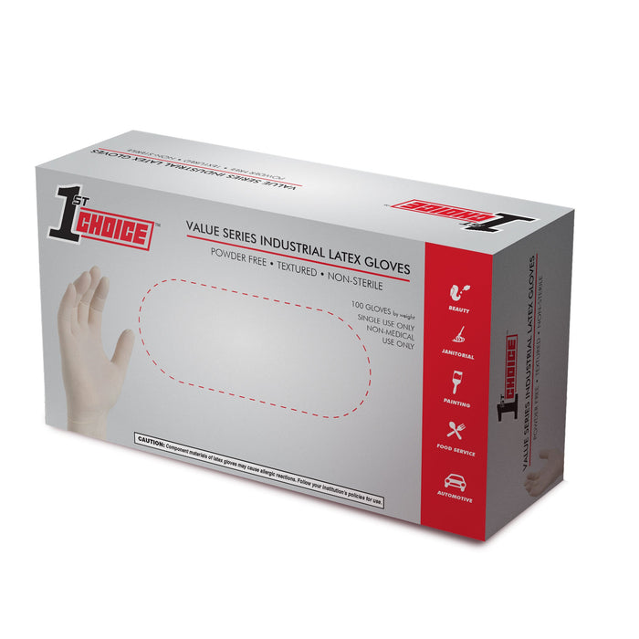 1st Choice 3 mil Clear Latex Disposable Industrial Gloves - 1VSL