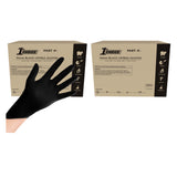 1st Choice Black Nitrile Exam Gloves, Powder Free, 4 mil - 1EBN