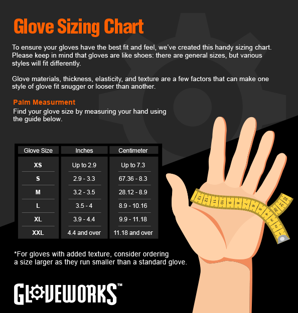 Gloveworks HD 8 mil Orange Nitrile Disposable Industrial Gloves with Raised Diamond Texture (European Packaging) - GWOR