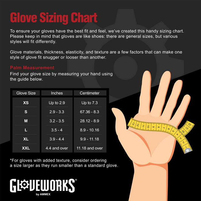 Gloveworks HD 6 mil. Black Nitrile Disposable Industrial Gloves with Raised Diamond Texture - GWBN (2-Pack)