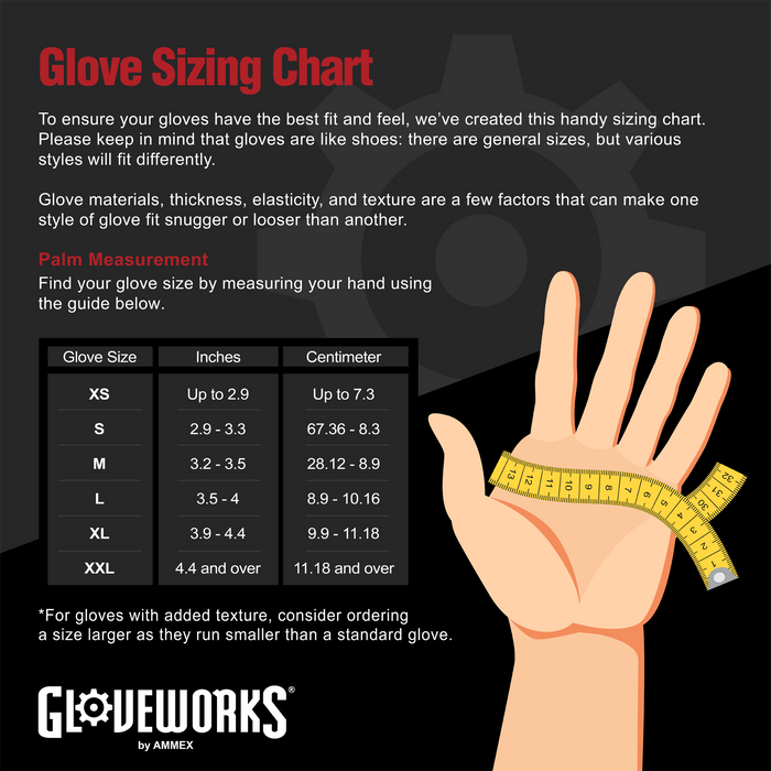 Gloveworks HD 6 mil Black Nitrile Disposable Industrial Gloves with Raised Diamond Texture - Sample Pack - GWBN