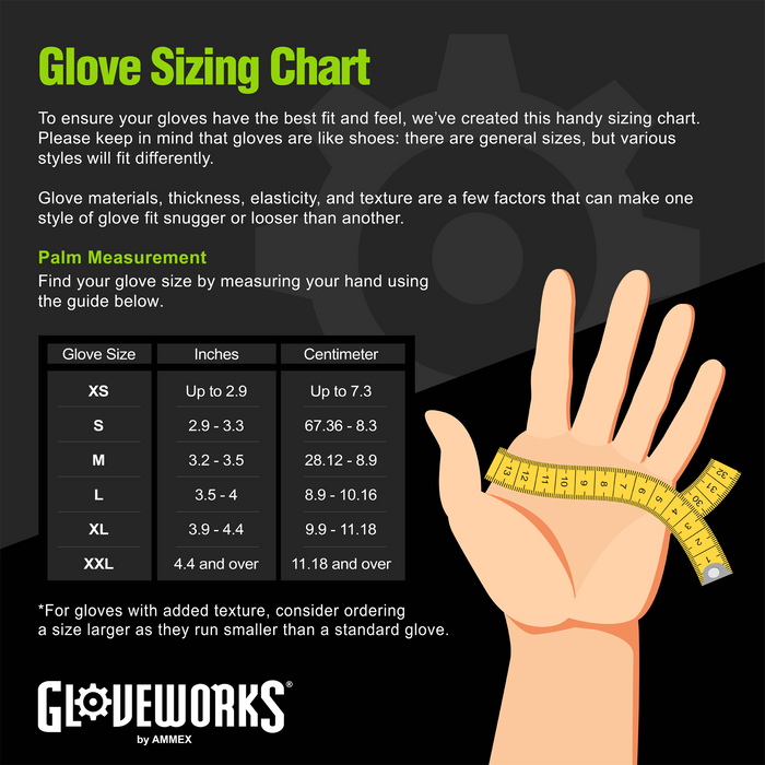 Gloveworks HD 8 mil. Green Nitrile Disposable Industrial Gloves with Raised Diamond Texture - GWGN (2-Pack)
