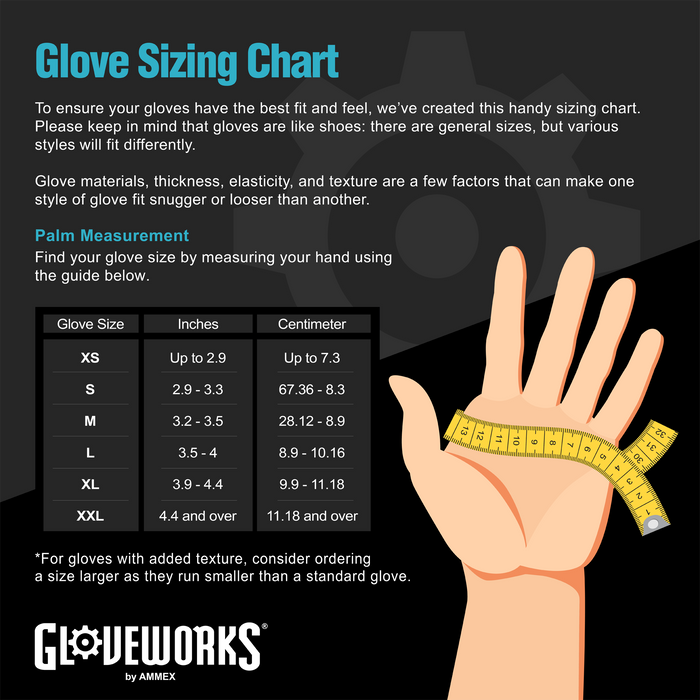 Gloveworks 5 mil. Blue Nitrile Disposable Industrial Gloves - INPF