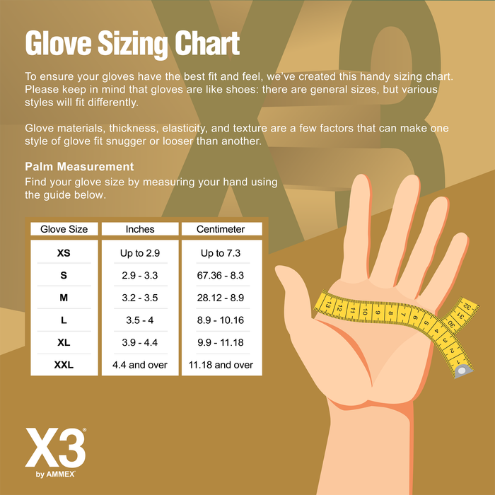 X3 3 mil Clear Vinyl Disposable Industrial Gloves - Sample Pack - GPX3