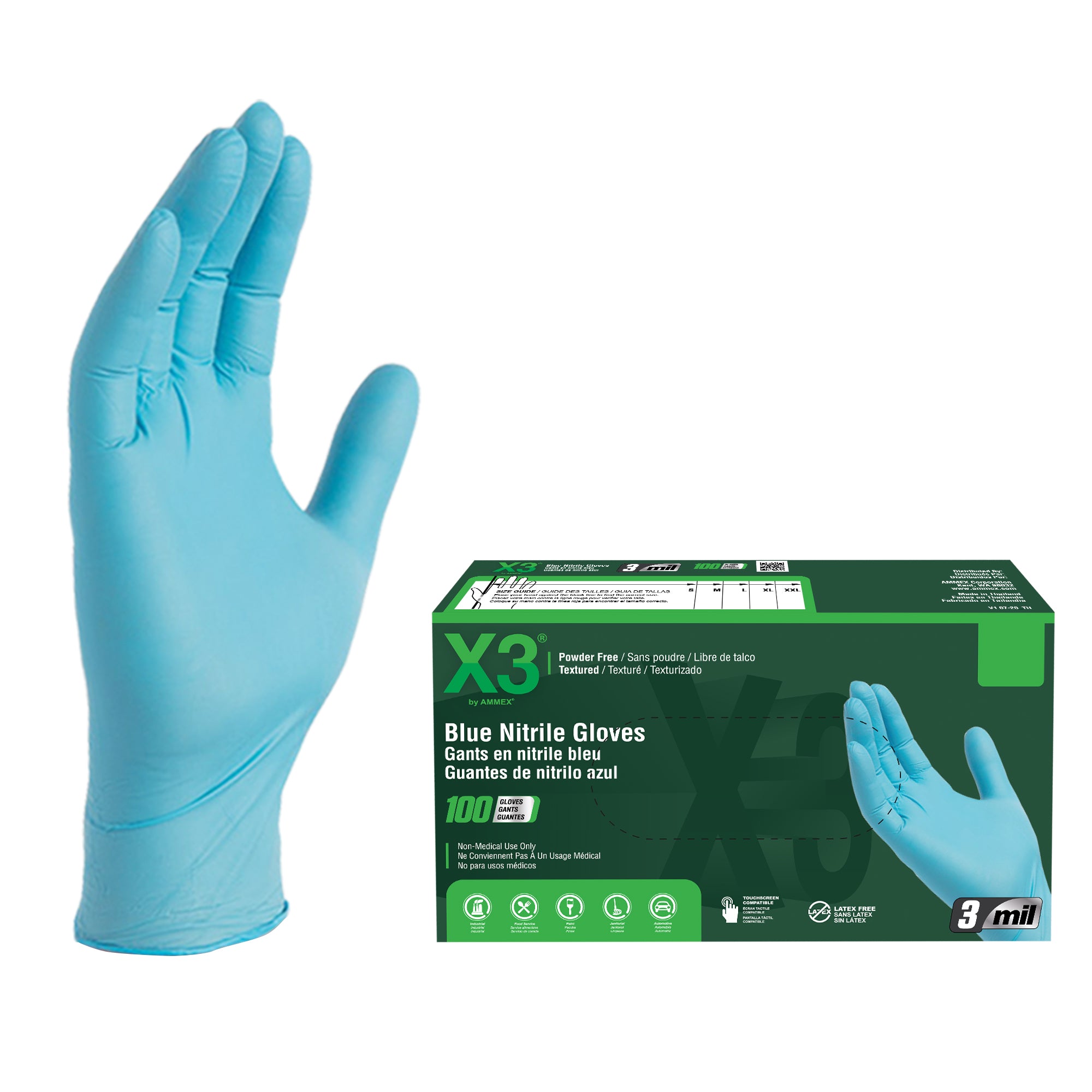 Ammex Disposable Gloves For Working On Cars Ammex GlovePlus Black